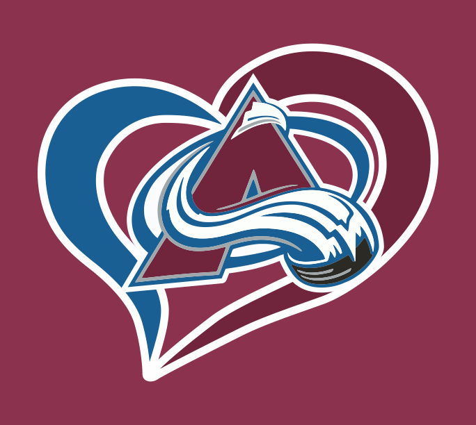 Colorado Avalanche Heart Logo iron on paper